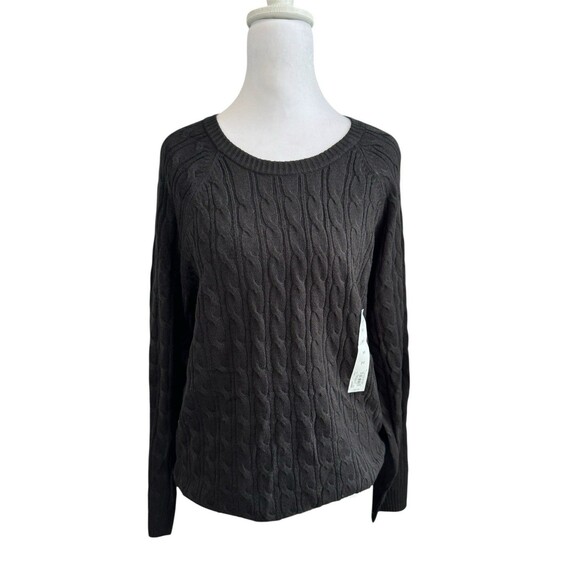 CROFT & BARROW Sweater Size M Black Crewneck Women's New The Extra-Soft - Picture 2 of 8